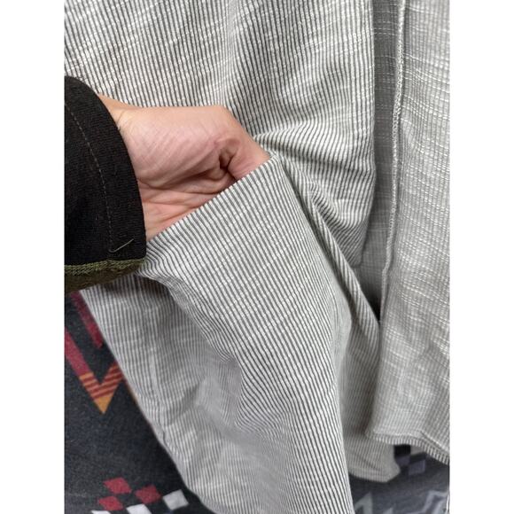Donni Women's Lagenlook Open Cardigan Striped One Size Flowy Pockets - Picture 5 of 9